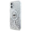 Karl Lagerfeld KLHMP16MLGKISGH iPhone 16 Plus 6.7 hardcase transparent Liquid Glitter Karl Head Magsafe